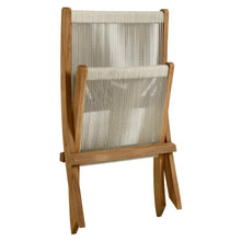 Load image into Gallery viewer, Vienna Outdoor Patio Teak and Rope Folding Accent Lounge Chair by Modway