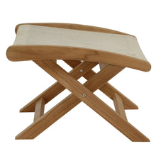 Load image into Gallery viewer, Vienna 2-Piece Outdoor Patio Teak and Rope Folding Accent Lounge Chair and Ottoman Set by Modway