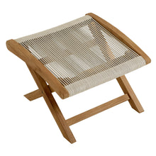 Load image into Gallery viewer, Vienna Outdoor Patio Teak and Rope Folding Ottoman by Modway