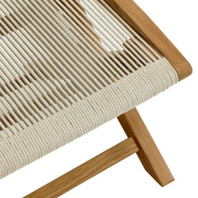 Load image into Gallery viewer, Vienna Outdoor Patio Teak and Rope Folding Ottoman by Modway