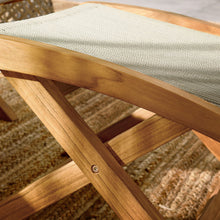 Load image into Gallery viewer, Vienna Outdoor Patio Teak and Rope Folding Ottoman by Modway