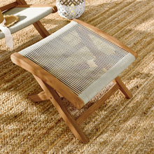 Load image into Gallery viewer, Vienna Outdoor Patio Teak and Rope Folding Ottoman by Modway