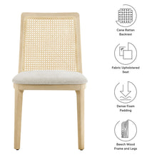 Load image into Gallery viewer, Monarch Wood and Rattan Dining Side Chair by Modway