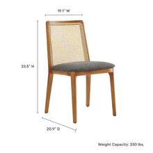 Load image into Gallery viewer, Monarch Wood and Rattan Dining Side Chair by Modway