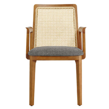 Load image into Gallery viewer, Monarch Wood and Rattan Dining Armchair by Modway