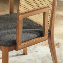 Load image into Gallery viewer, Monarch Wood and Rattan Dining Armchair by Modway