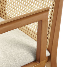 Load image into Gallery viewer, Monarch Wood and Rattan Dining Armchair by Modway