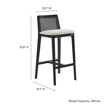 Load image into Gallery viewer, Monarch Wood and Rattan Bar Stool by Modway