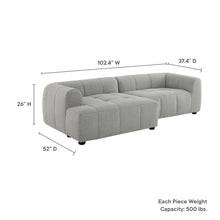 Load image into Gallery viewer, Liana Left-Facing Upholstered Fabric Modular Sofa with Chaise by Modway