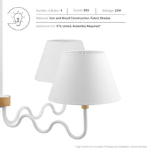 Load image into Gallery viewer, Sunlit Squiggle 4-Arm Pendant Light by Modway