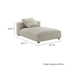 Load image into Gallery viewer, Solace Modular Upholstered Fabric Armless Chaise Lounge by Modway