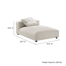 Load image into Gallery viewer, Solace Modular Upholstered Fabric Armless Chaise Lounge by Modway