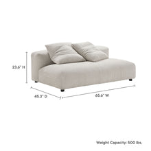Load image into Gallery viewer, Solace Modular Corduroy Upholstered Armless Loveseat by Modway