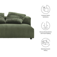 Load image into Gallery viewer, Solace Modular Corduroy Upholstered Armless Loveseat by Modway