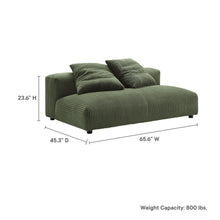 Load image into Gallery viewer, Solace Modular Corduroy Upholstered Armless Loveseat by Modway