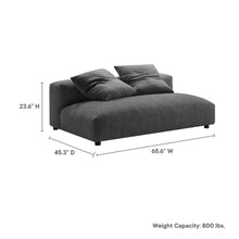 Load image into Gallery viewer, Solace Modular Upholstered Fabric Armless Loveseat by Modway