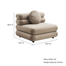 Load image into Gallery viewer, Jubilee Modular Performance Velvet Armless Chair by Modway