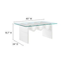 Load image into Gallery viewer, Ondine Glass Top Coffee Table by Modway