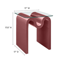 Load image into Gallery viewer, Ondine Glass Top Side Table by Modway