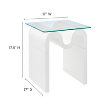 Load image into Gallery viewer, Ondine Glass Top Side Table by Modway