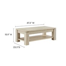 Load image into Gallery viewer, Hollis Travertine Coffee Table by Modway