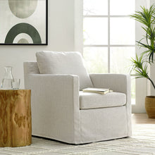 Load image into Gallery viewer, Serene Linen Slipcovered Swivel Armchair by Modway