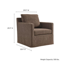 Load image into Gallery viewer, Serene Linen Slipcovered Swivel Armchair by Modway