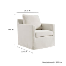 Load image into Gallery viewer, Serene Linen Slipcovered Swivel Armchair by Modway
