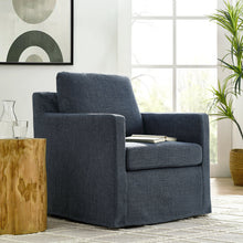 Load image into Gallery viewer, Serene Linen Slipcovered Swivel Armchair by Modway