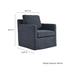 Load image into Gallery viewer, Serene Linen Slipcovered Swivel Armchair by Modway