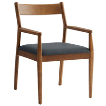 Load image into Gallery viewer, Solara Vegan Leather Wood Dining Armchairs Set of 2 by Modway