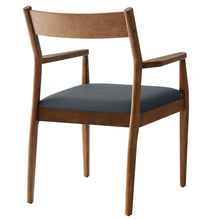 Load image into Gallery viewer, Solara Vegan Leather Wood Dining Armchairs Set of 2 by Modway