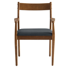 Load image into Gallery viewer, Solara 7-Piece Wood Dining Set with Vegan Leather Armchairs by Modway