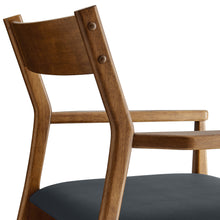 Load image into Gallery viewer, Solara Vegan Leather Wood Dining Armchairs Set of 2 by Modway