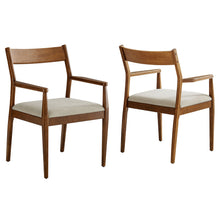 Load image into Gallery viewer, Solara Fabric Wood Dining Armchairs Set of 2 by Modway