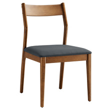 Load image into Gallery viewer, Solara Vegan Leather Wood Dining Side Chairs Set of 2 by Modway