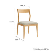 Load image into Gallery viewer, Solara Fabric Wood Dining Side Chairs Set of 2 by Modway