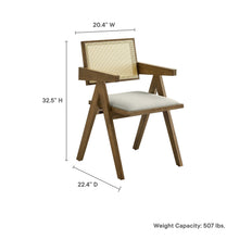 Load image into Gallery viewer, Thera Vegan Leather Cane Dining Armchairs Set of 2 by Modway