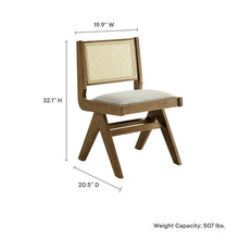 Load image into Gallery viewer, Thera Vegan Leather and Cane Dining Side Chairs Set of 2 by Modway