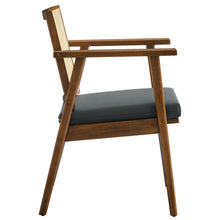 Load image into Gallery viewer, Thera Vegan Leather and Cane Accent Armchairs Set of 2 by Modway