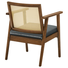 Load image into Gallery viewer, Thera Vegan Leather and Cane Accent Armchairs Set of 2 by Modway