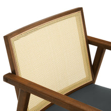 Load image into Gallery viewer, Thera Vegan Leather and Cane Accent Armchairs Set of 2 by Modway