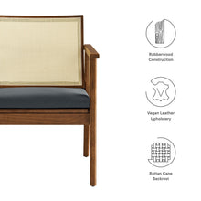Load image into Gallery viewer, Thera Vegan Leather and Cane Accent Armchairs Set of 2 by Modway