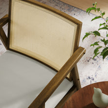 Load image into Gallery viewer, Thera Vegan Leather and Cane Accent Armchairs Set of 2 by Modway