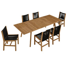 Load image into Gallery viewer, Vienna 7-Piece Outdoor Patio Teak and Rope Dining Set with Armless Chairs by Modway