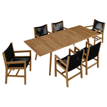 Load image into Gallery viewer, Vienna 7-Piece Outdoor Patio Teak and Rope Dining Set with Armchairs by Modway