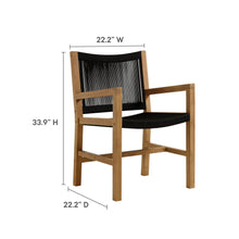 Load image into Gallery viewer, Vienna 7-Piece Outdoor Patio Teak and Rope Dining Set with Armchairs by Modway