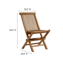 Load image into Gallery viewer, Vienna 5-Piece Outdoor Patio Teak Wood Dining Set with Folding Chairs by Modway