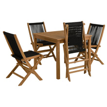 Load image into Gallery viewer, Vienna 5-Piece Outdoor Patio Teak Wood Dining Set with Rope Folding Chairs by Modway
