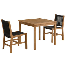 Load image into Gallery viewer, Vienna 3-Piece Outdoor Patio Teak and Rope Dining Set with Armless Chiars by Modway